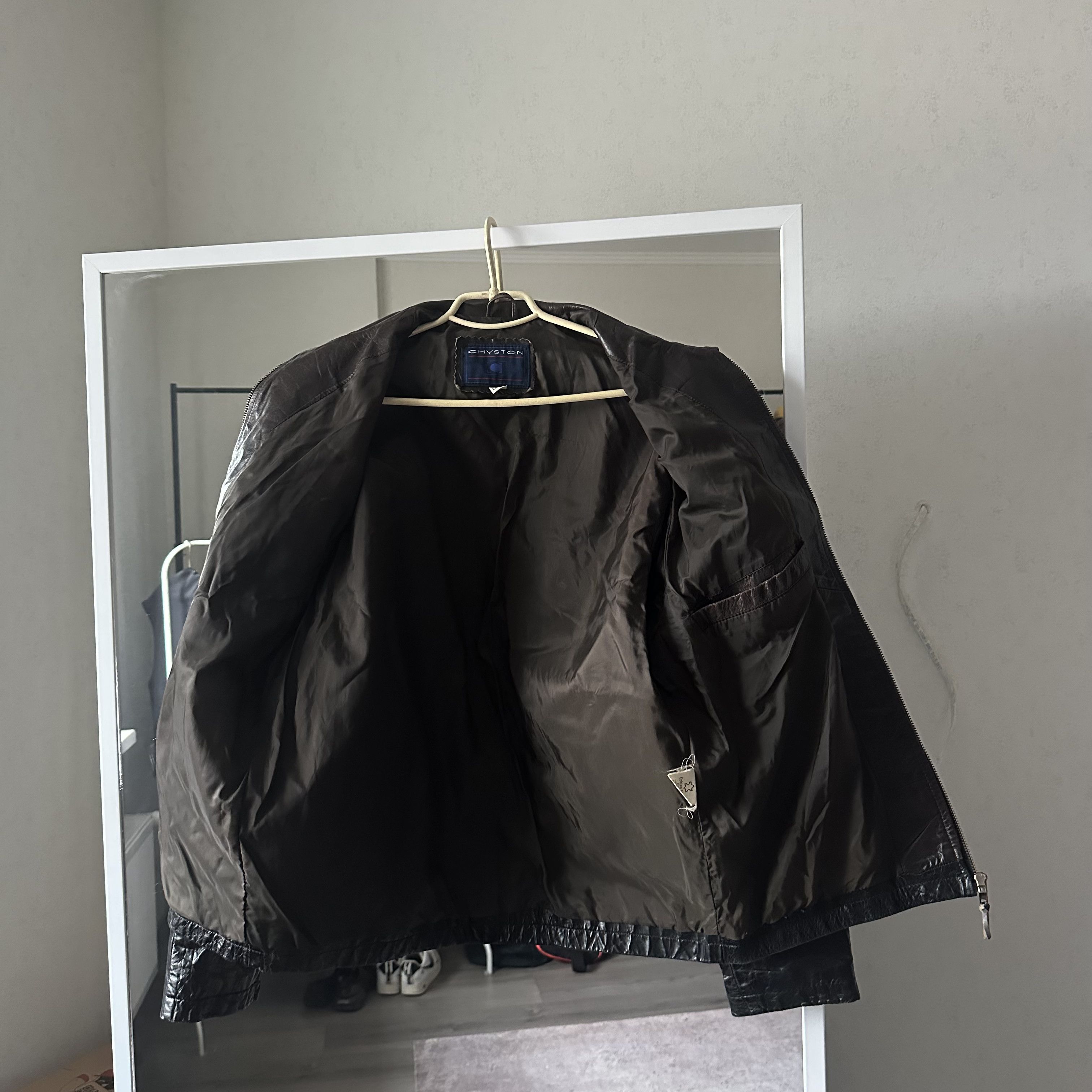 Vintage CHYSTON Avant garde Genuine Leather Brown Vintage Jacket Size US L / EU 52-54 / 3 - 5 Thumbnail