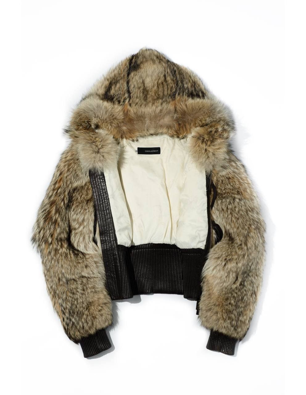 Dsquared2 Dsquared2 FW08 Full Coyote Fur Cropped Hooded Bomber Jacket Size M / US 6-8 / IT 42-44 - 2 Thumbnail