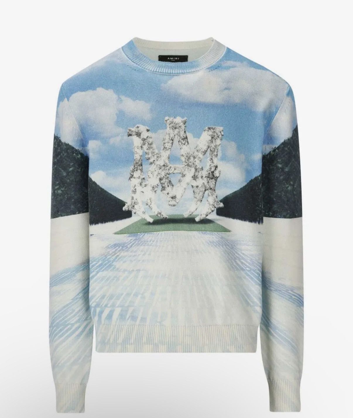Amiri Amiri Runway Print Cashmere Logo Graphic Sweater Large Size US L / EU 52-54 / 3 - 1 Thumbnail