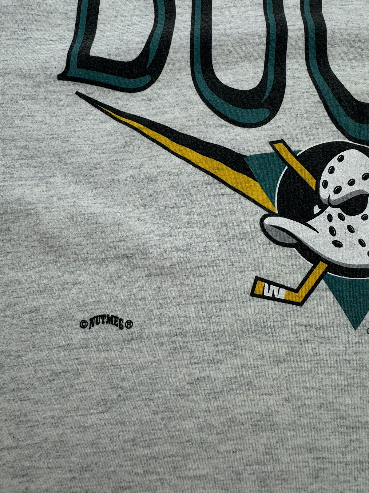 NHL × Nutmeg × Vintage Kick adults Mighty DUCKS Nutmeg Mills NHL 1995 size XL Size US XL / EU 56 / 4 - 9 Thumbnail