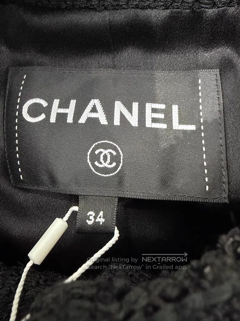 Chanel Chanel High-end handicraft workshop black studded striped Size XXS / US 00 / IT 34 - 4 Thumbnail