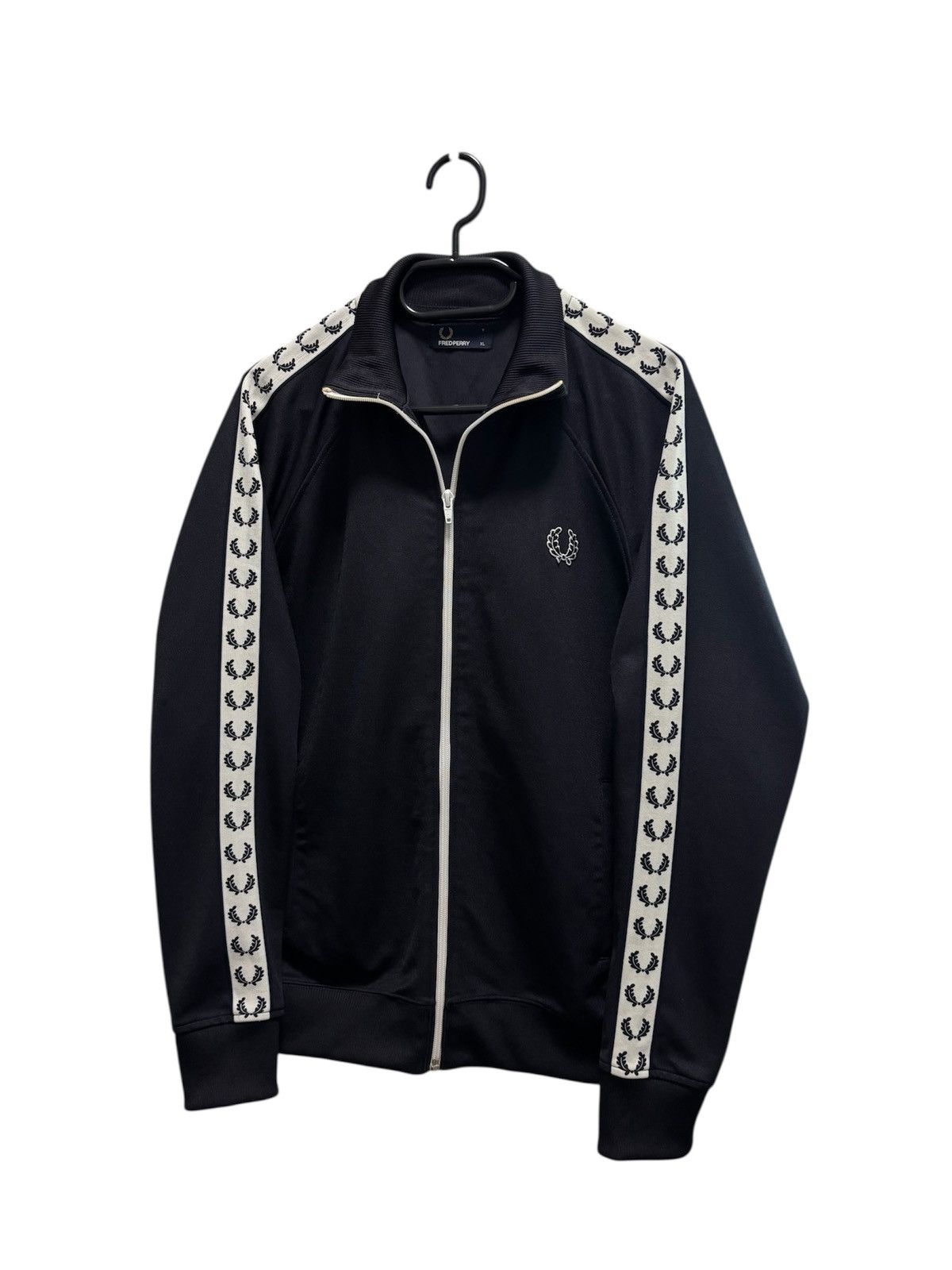 Fred Perry Fred Perry Jacket Track Olympic Black Casual Mens Size S-M Size US M / EU 48-50 / 2 - 1 Thumbnail