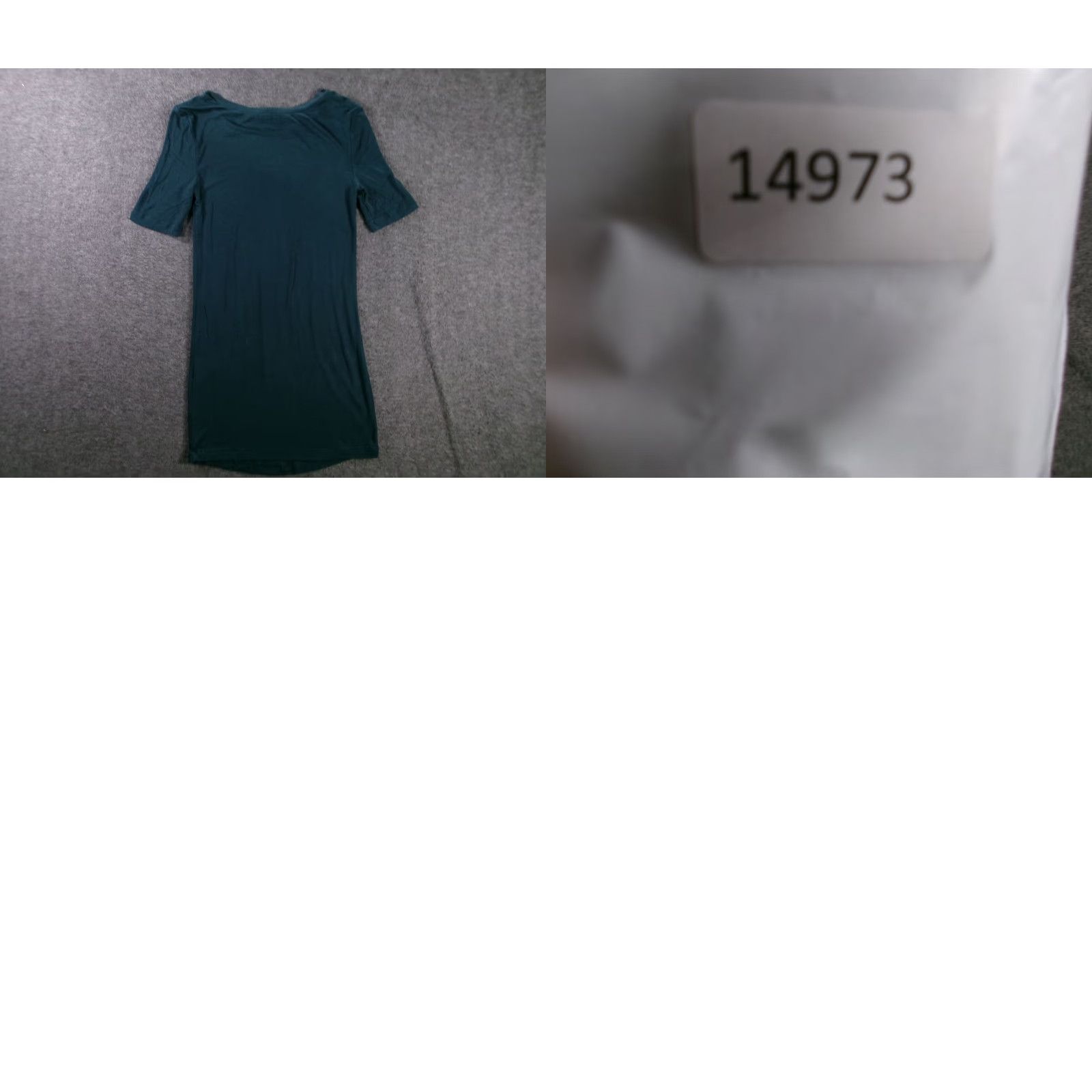 Vintage Universal Standard Dress Womens 3XS Ribbed Short Sleeve Tunic Modal Fitted Teal Size 26" / US 2 / IT 38 - 8 Thumbnail