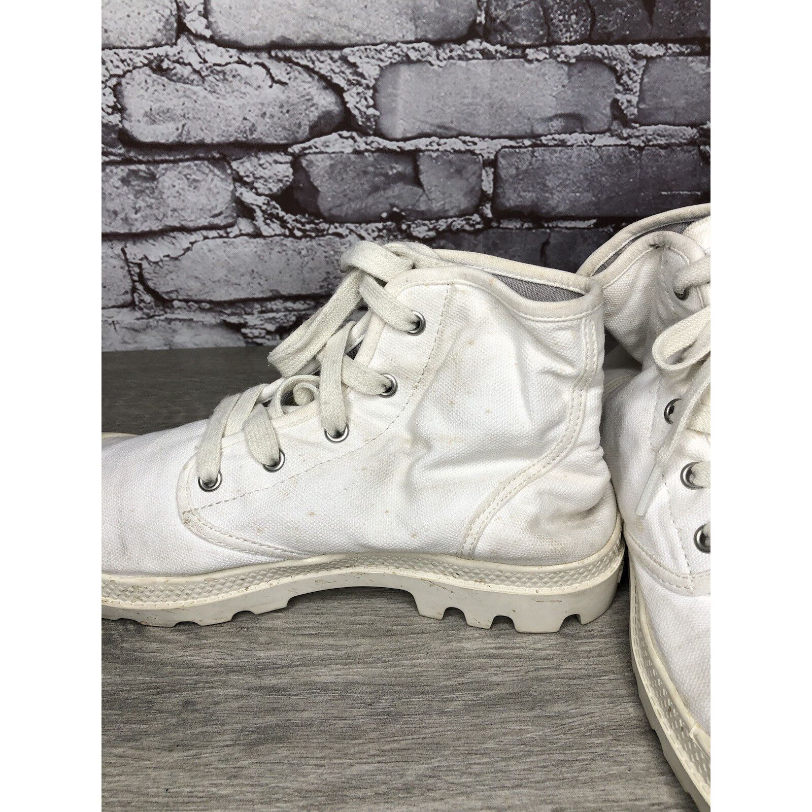 Palladium Palladium Pampa Hi White Canvas Fabric Lace Up Combat Boots Size US 9 / IT 39 - 14 Thumbnail