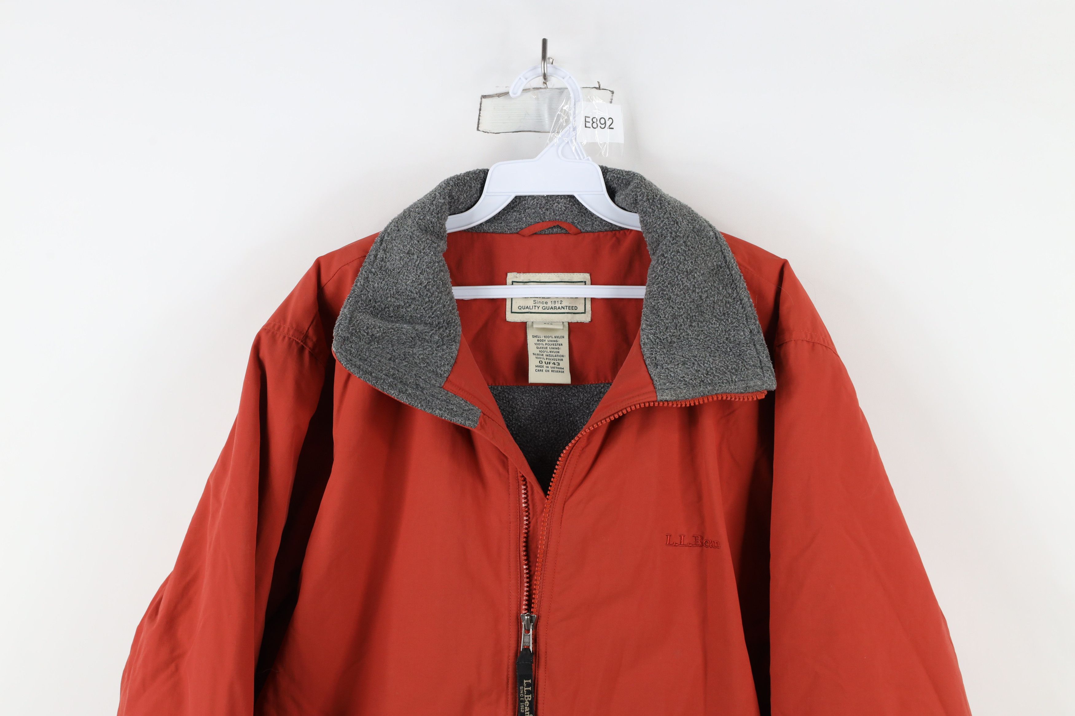 L.L. Bean × Vintage Vintage LL Bean Fleece Lined Full Zip Bomber Jacket Orange Size US L / EU 52-54 / 3 - 2 Thumbnail