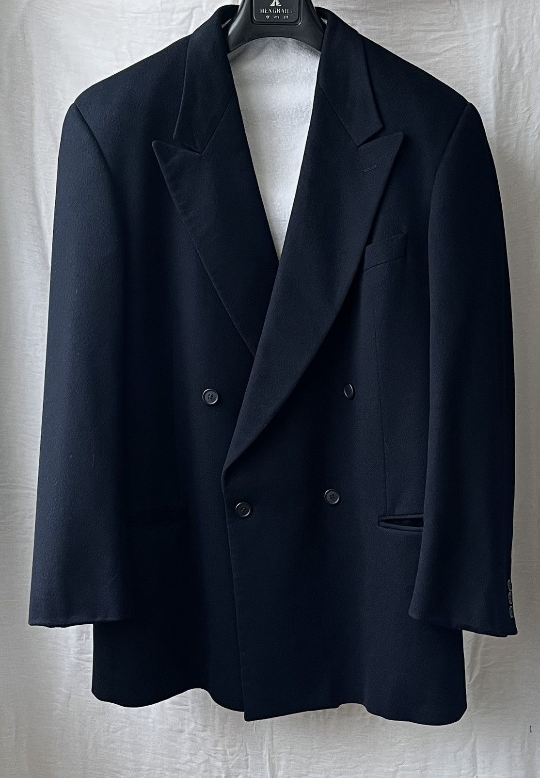 Giorgio Armani Giorgio Armani Cashmere Navy Double-Breasted Blazer Size 42L - 1 Thumbnail