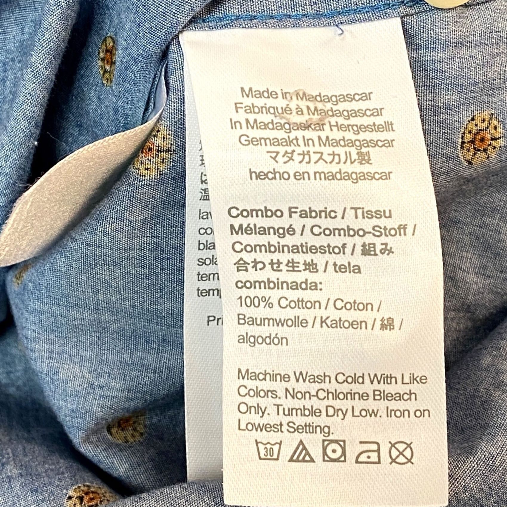 J.Crew J.CREW Shirt Mens M Slim Fit Blue Floral Dot Cotton Button-Down Long Sleeve Size US M / EU 48-50 / 2 - 4 Thumbnail