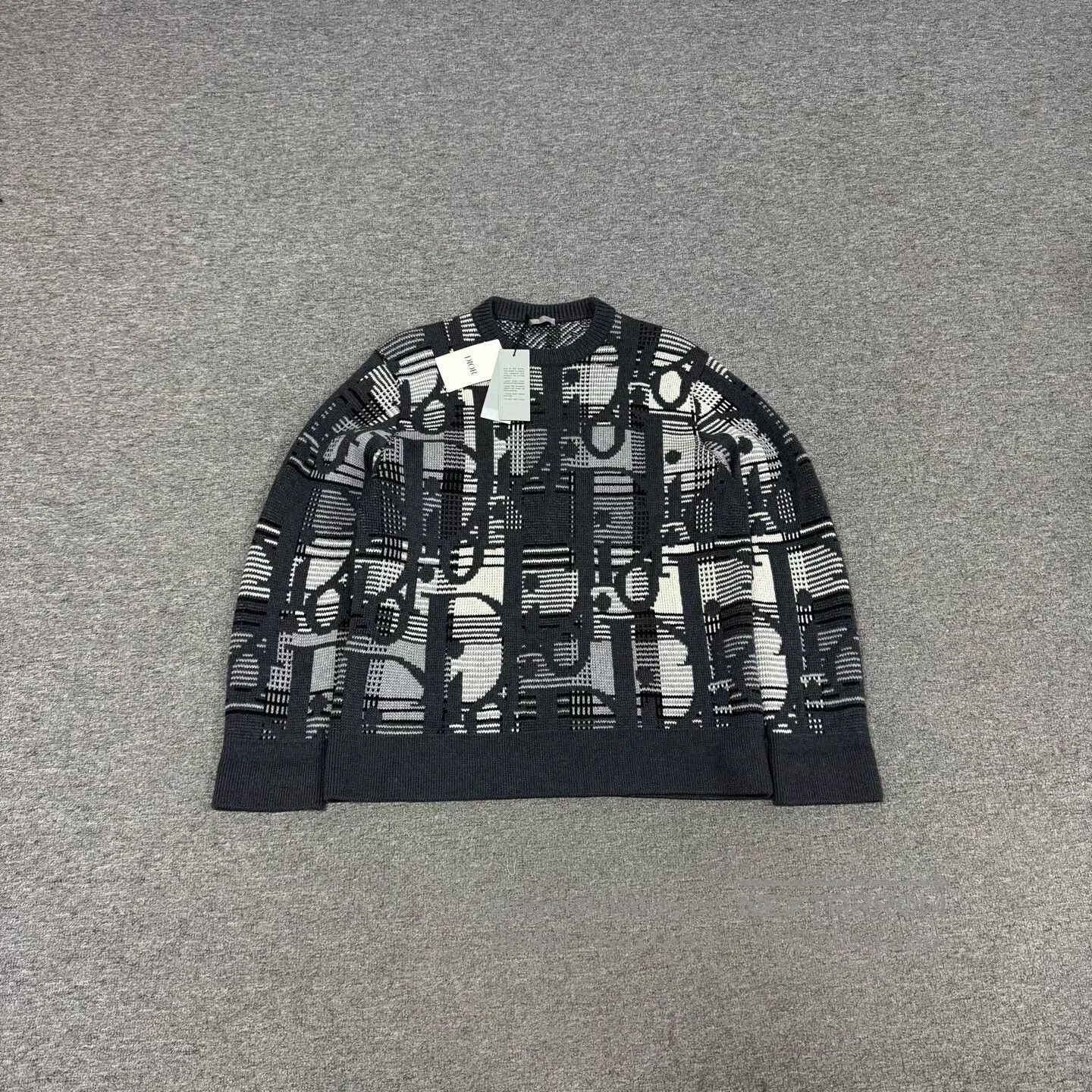 Dior Dior Old Age Geometry jacquard Knitted sweater| Size S / US 4 / IT 40 - 1 Thumbnail