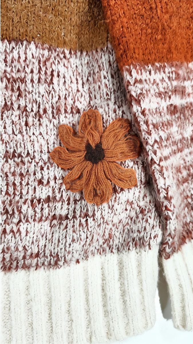 Other Luna Ivy Patchwork Floral Knit Cardigan Oversized Sz L Size L / US 10 / IT 46 - 4 Thumbnail
