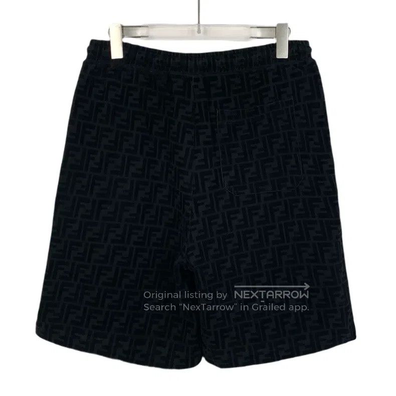Fendi Fendi Black logo letter all-over print cotton drawstring c Size US 32 / EU 48 - 2 Thumbnail