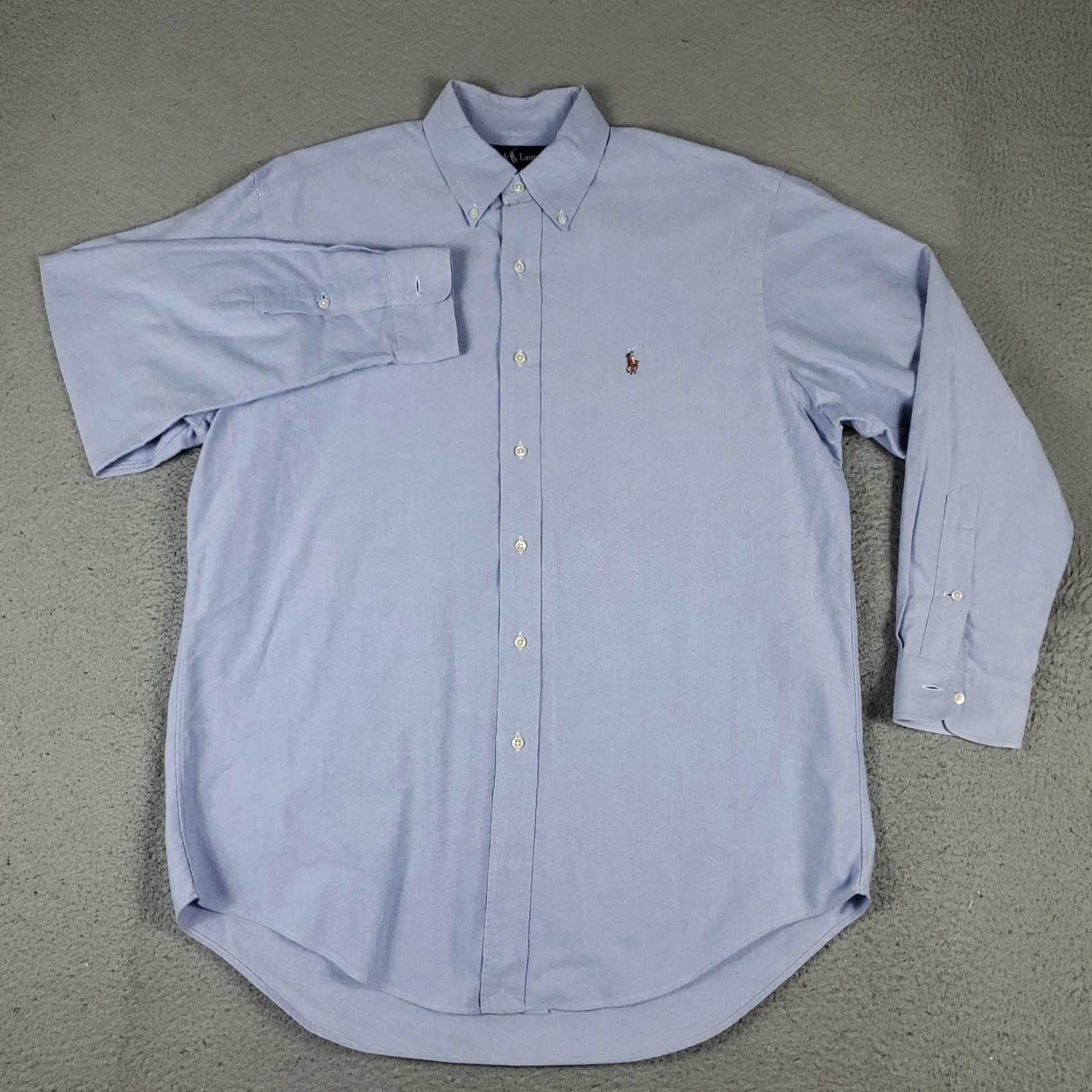 Ralph Lauren Ralph Lauren Shirt Mens 16 Blue Yarmouth Pony Dress Button Up Long Sleeve Size 42R - 3 Thumbnail
