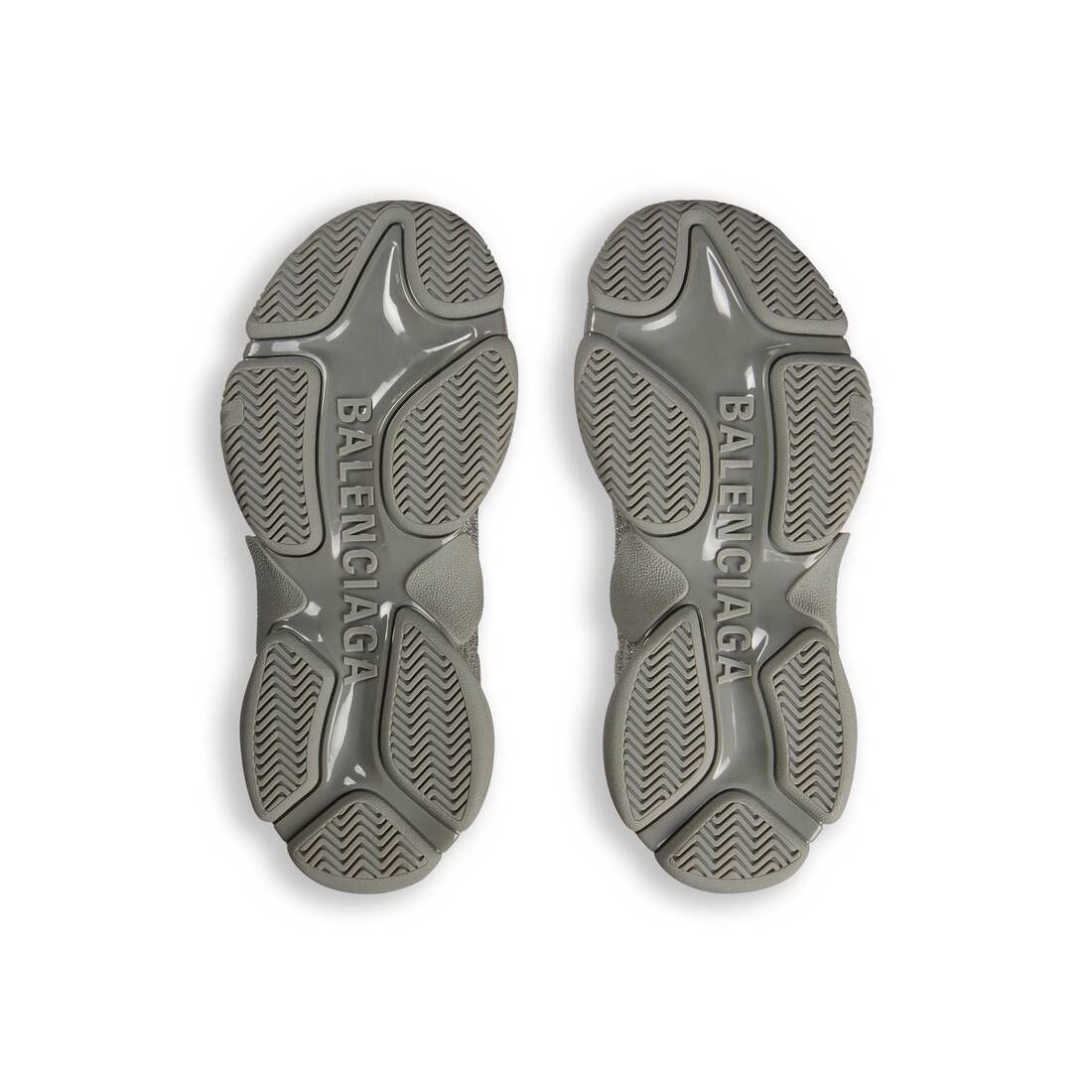Balenciaga o1srvl11e0426 Triple S Sneakers With Rhinestone in Dark Grey Size US 7 / IT 37 - 7 Thumbnail