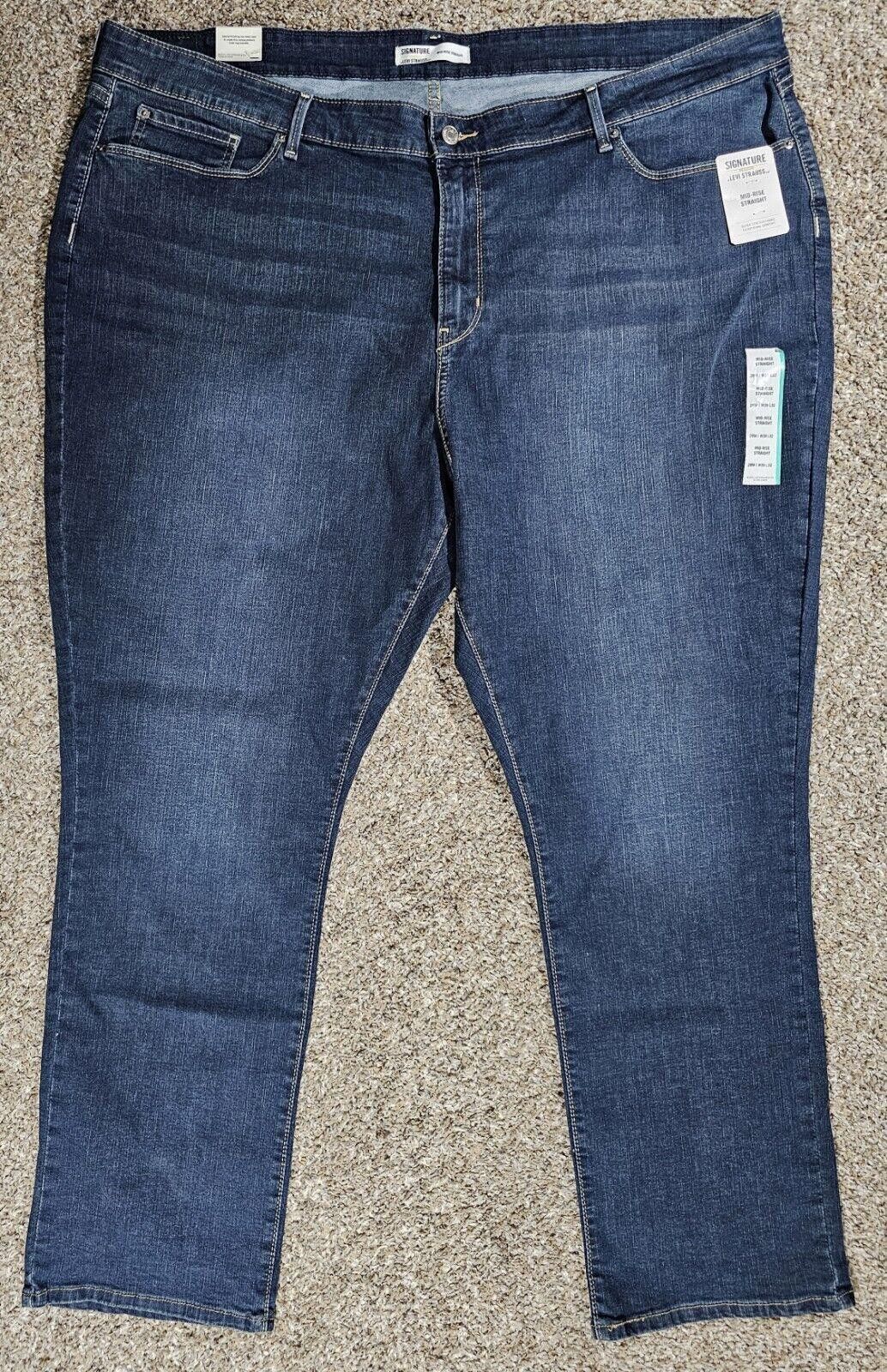 Designer levi strauss signature Gold 28M midrise straight jeans NWT Size 39" - 1 Thumbnail