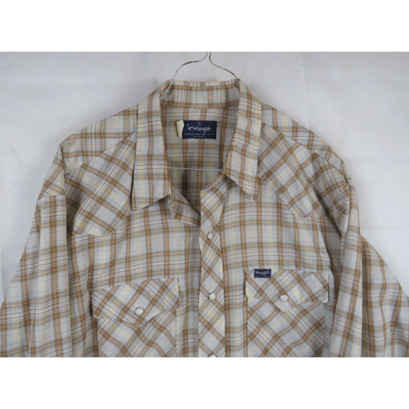 Wrangler VTG Wrangler Union Made in USA western ranch pearl snap shirt Rockabilly XL Long Sleeve Multicolor Plaid Mens Snap Shirt LS XL Mens Western 80s 90s Size US XL / EU 56 / 4 - 4 Thumbnail