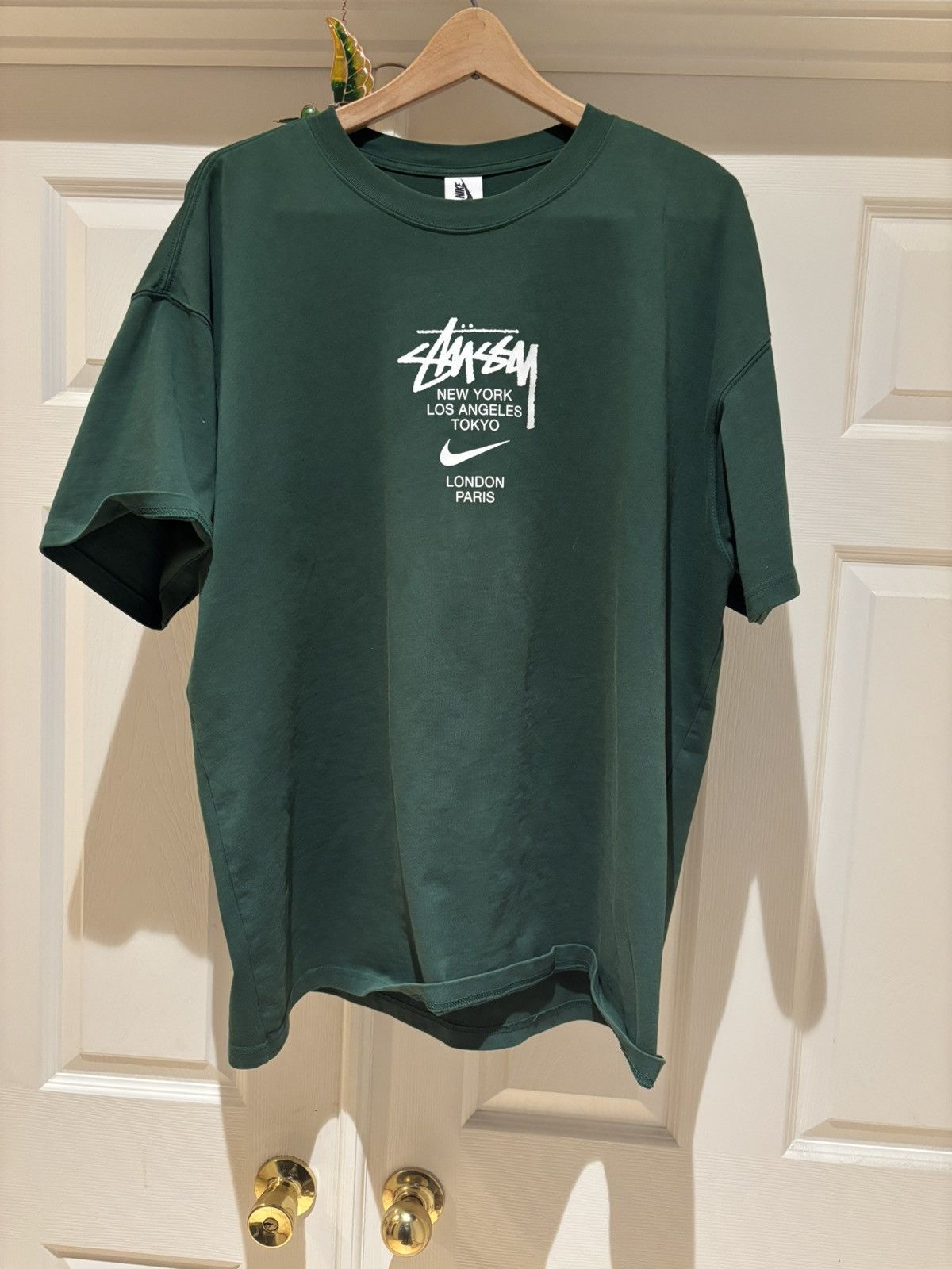 Nike X Stussy International green tee XL
