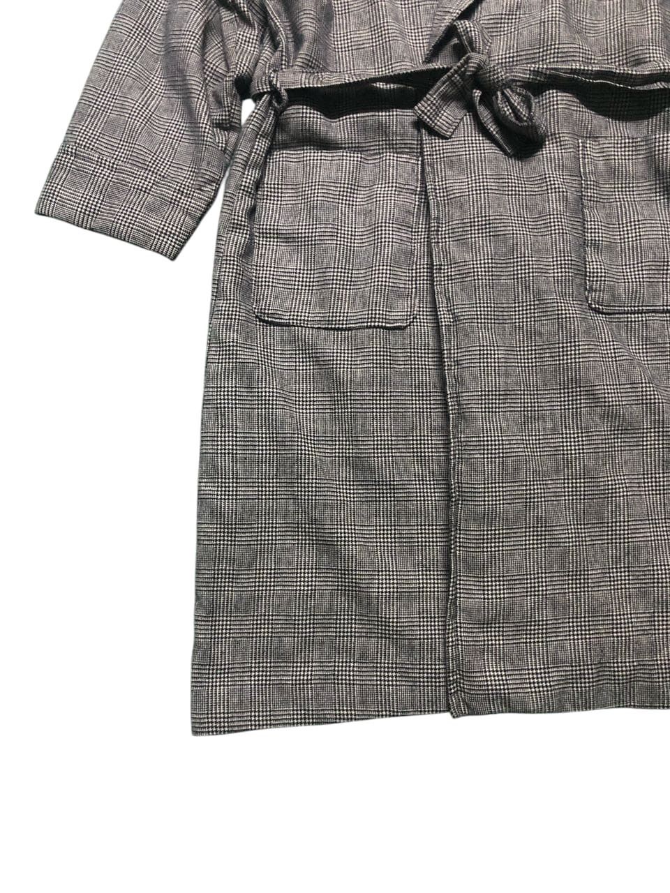 Kenzo × Vintage VINTAGE KENZO PARIS ROBE CHECKED BELTED BUTTONLESS LONG COAT Size US M / EU 48-50 / 2 - 7 Thumbnail