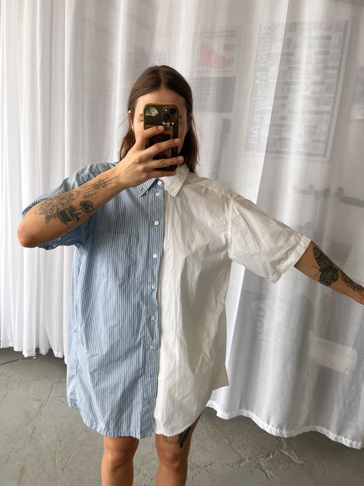 MM6 White/blue striped dress shirt Size S / US 4 / IT 40 - 2 Thumbnail