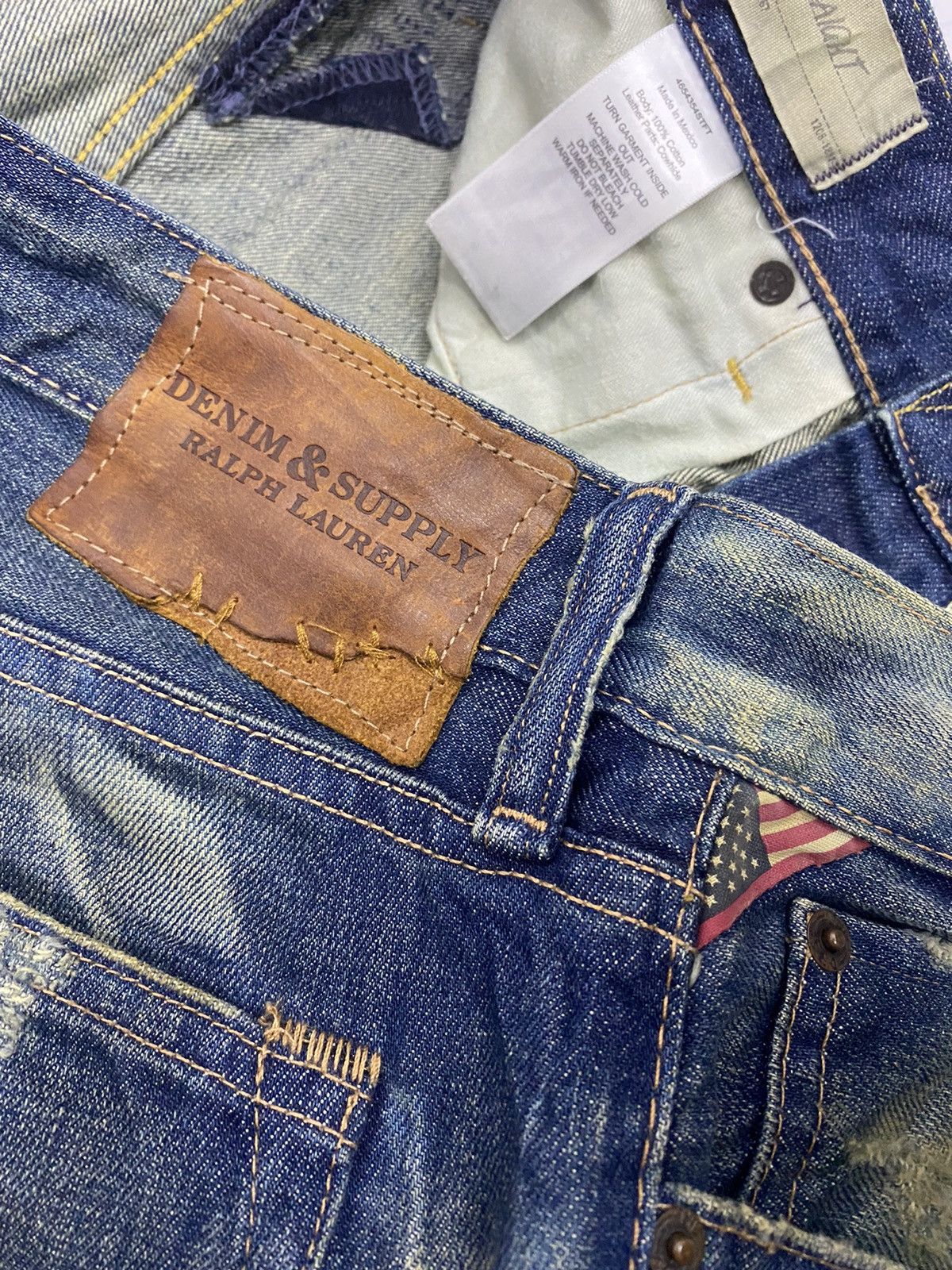 Kapital 🔥DENIM & SUPPY RALPH LAUREN PATCHWORK DISTRESS DENIM JEANS Size US 34 / EU 50 - 10 Thumbnail