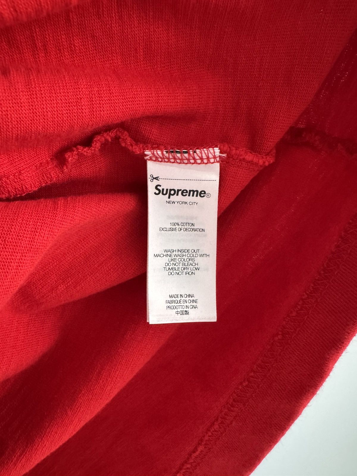 Supreme Supreme Stencil Embroidered Red Tee Size 2XL Size US XXL / EU 58 / 5 - 4 Thumbnail