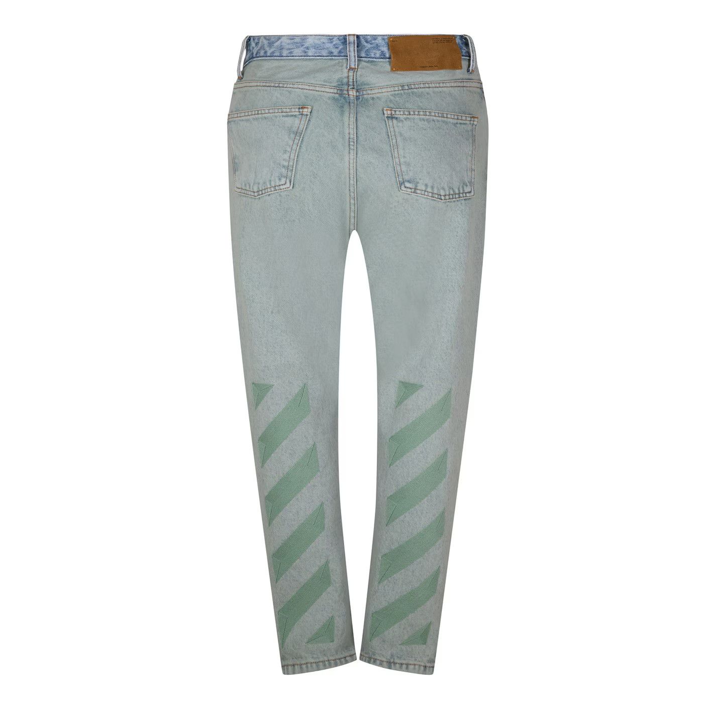 Off-White o1g2r1mq0125 Jeans Pant in Blue Size 27" / US 4 / IT 40 - 2 Thumbnail