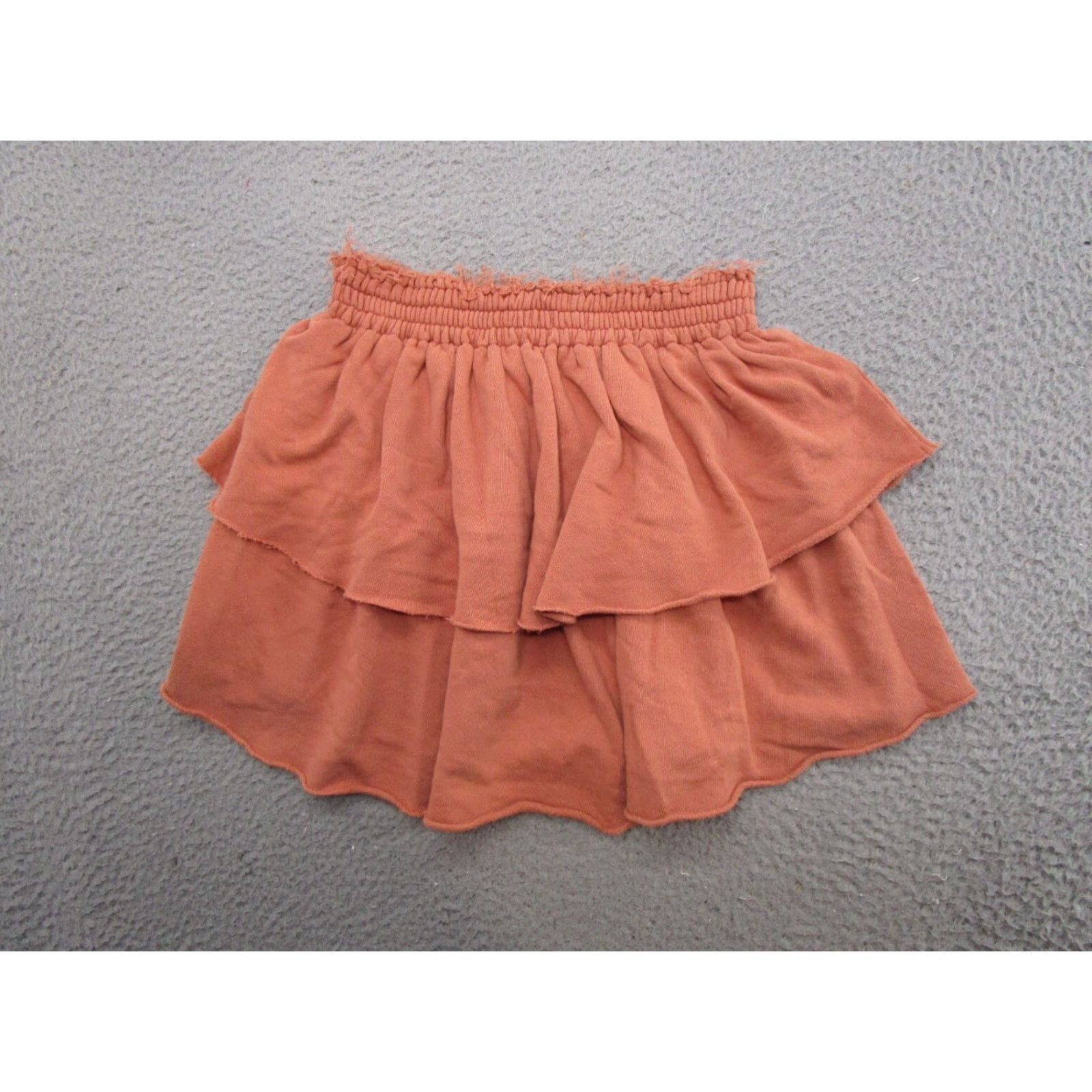 Vintage Aerie Skirt Women Short Cotton Orange Elastic Waist Size S Boho Beach 90s Style Womens Size 28" / US 6 / IT 42 - 7 Thumbnail