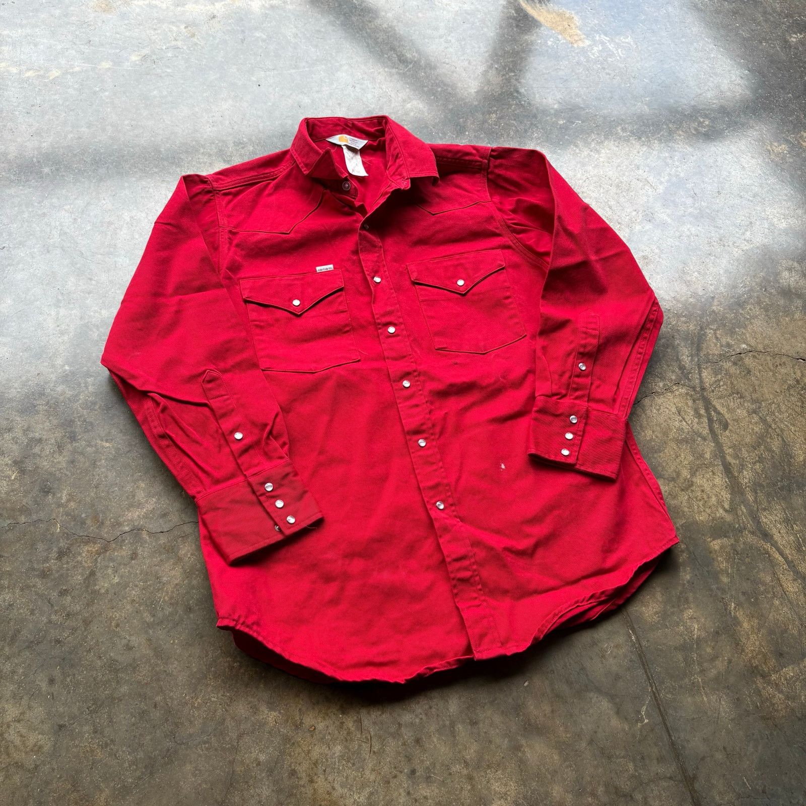 Carhartt Very Rare Vintage 80s Carhartt Pearl Snap Western Shirt Size US L / EU 52-54 / 3 - 2 Thumbnail