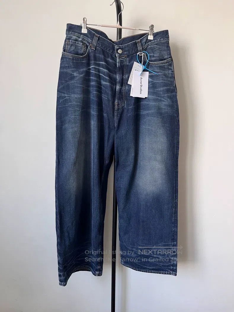 Acne Studios Acne Studios Slightly Flared Water Ripple Mid-Rise Wide-Le Size US 34 / EU 50 - 1 Thumbnail