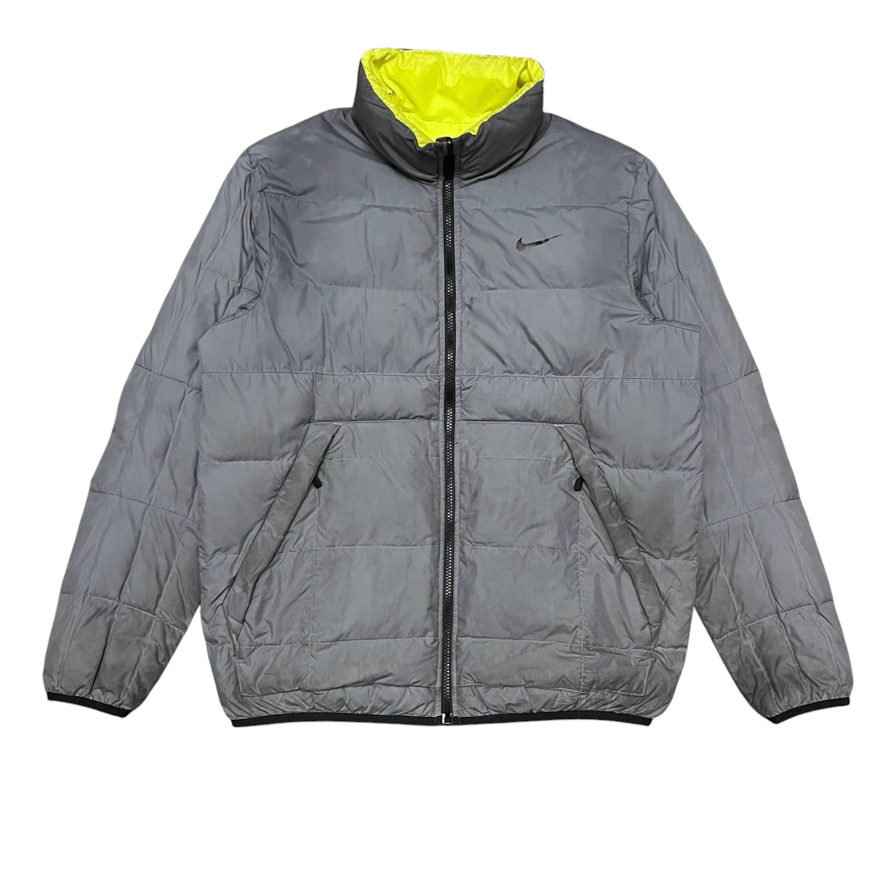 Nike Vintage Nike Swoosh Puffer Jacket Reversible Size US L / EU 52-54 / 3 - 3 Thumbnail