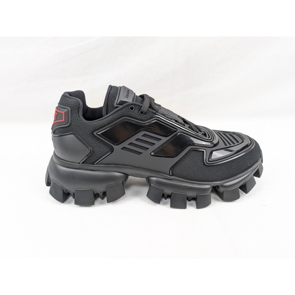 Prada o1rshd1 Cloudbust Thunder Rubber Knit Sneakers in Nero Size US 12 / EU 45 - 1 Thumbnail