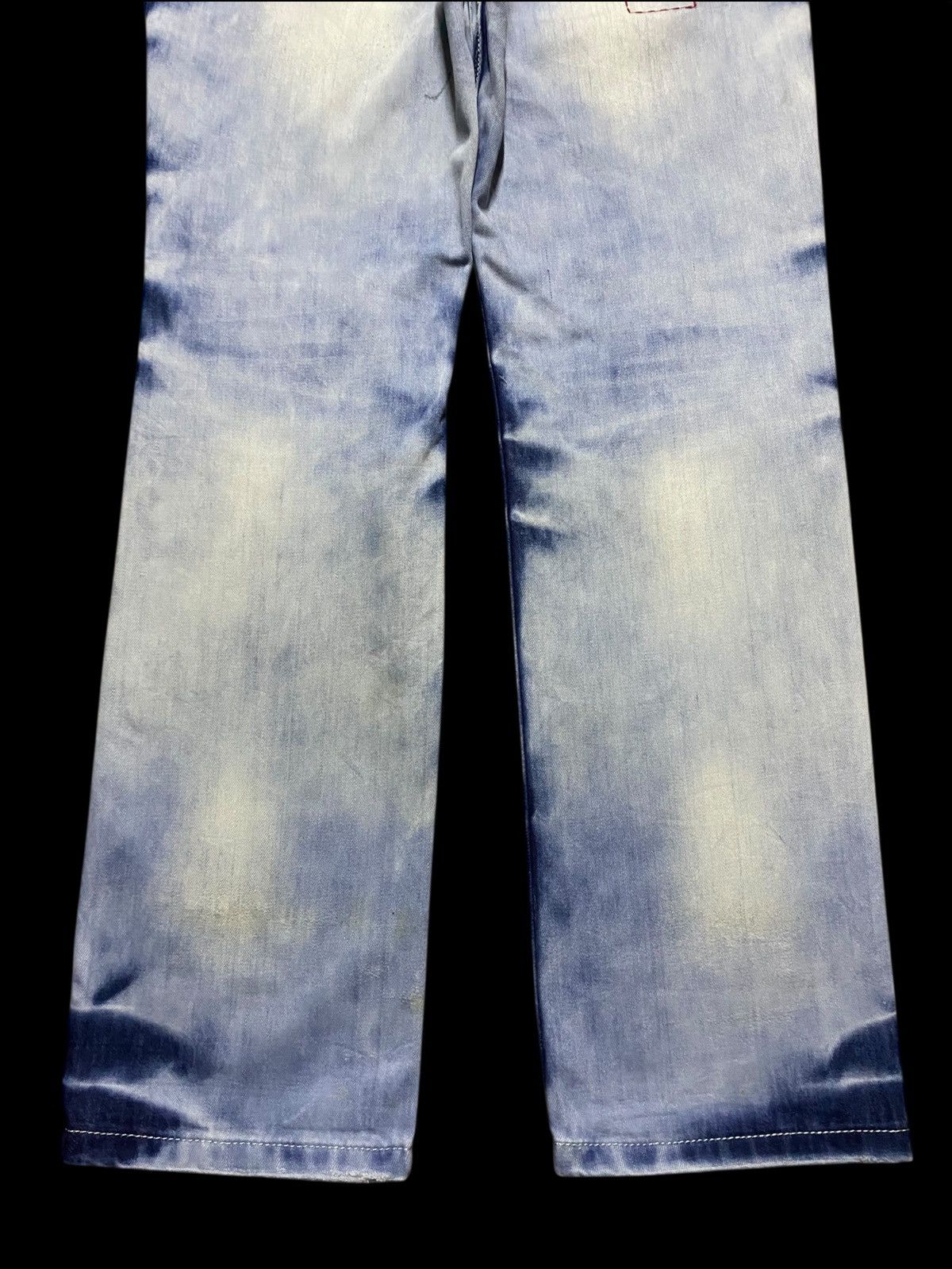 Dolce & Gabbana Vintage Custom Denim Patched Shashiko Boro Loose Jeans Size US 33 - 6 Thumbnail