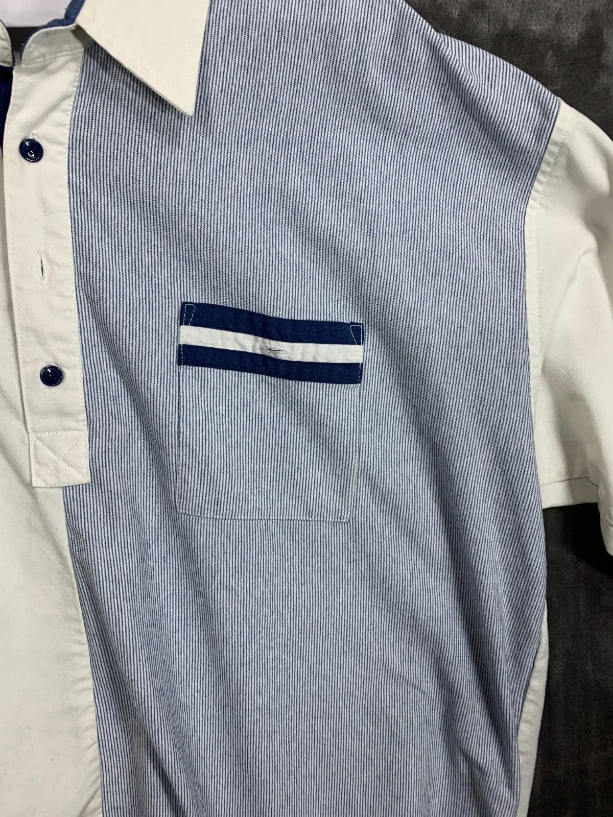 Designer Vintage Wentworth SS Polo Pocket Shirt Stripes (#113) Size US XL / EU 56 / 4 - 6 Thumbnail