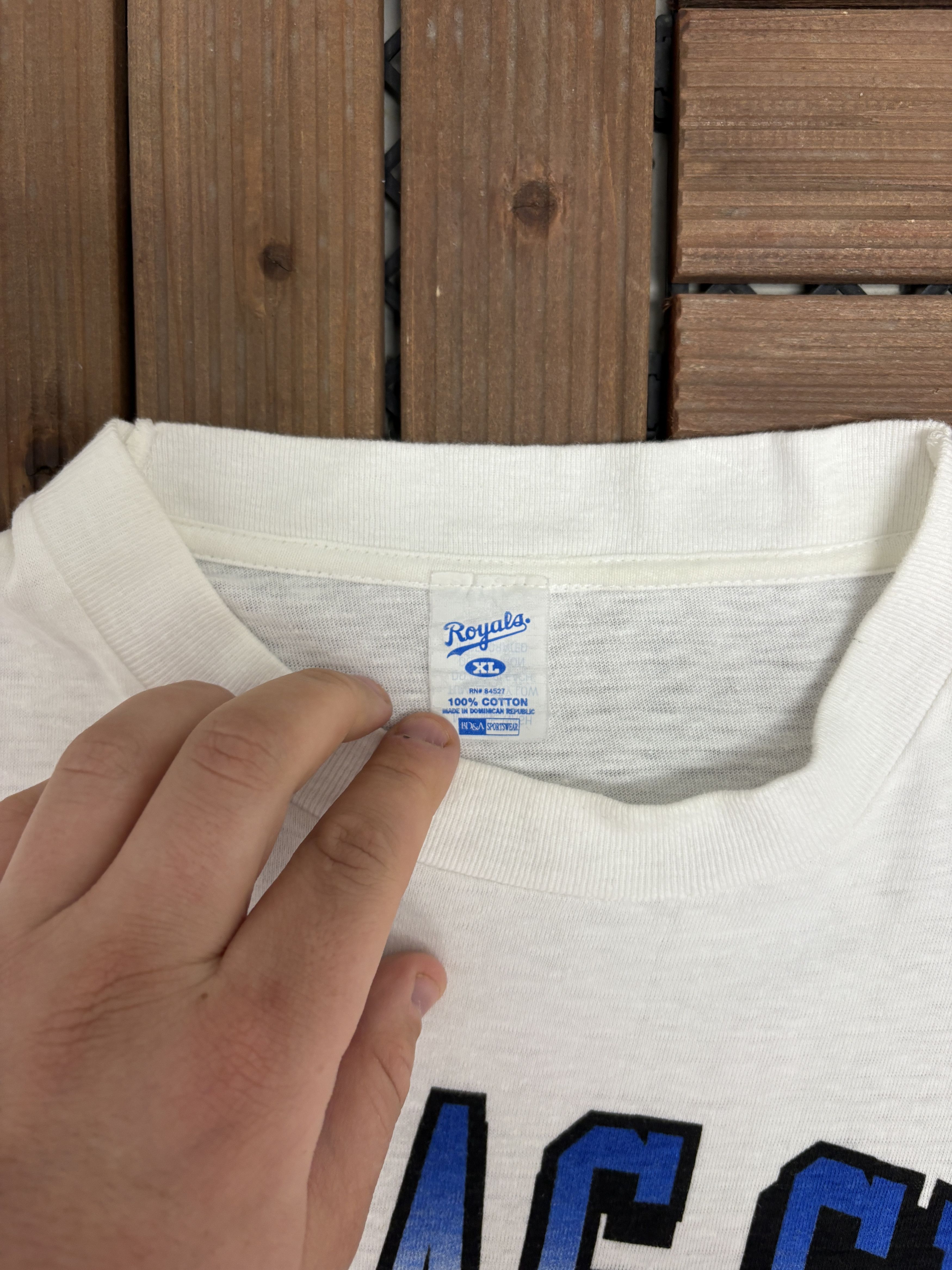Vintage Kansas City Royals Vintage White T-Shirt Tee Size US XL / EU 56 / 4 - 5 Thumbnail