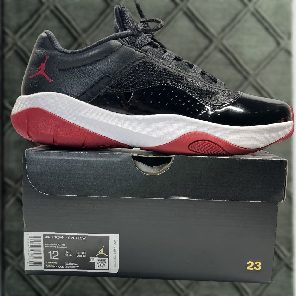 Jordan Brand Air Jordan 11 CMFT Low Men’s Size 12 Black White Gym Red DM0844-005 Nike Air Size US 12 / EU 45 - 1 Thumbnail
