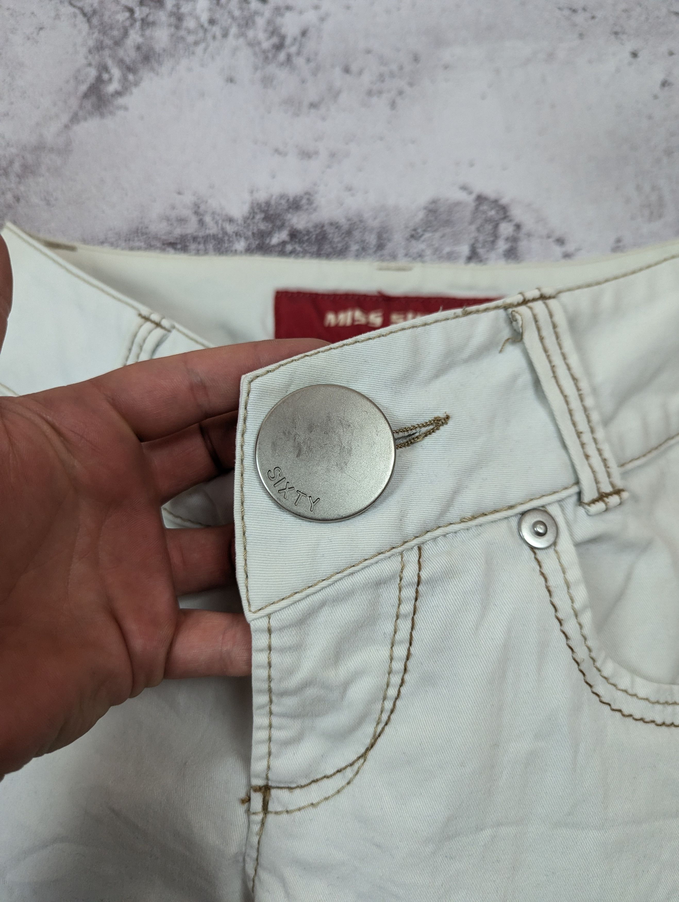 Miss Sixty Miss Sixty Y2K White Avant Garde Jeans W30 L33 Size 30" / US 8 / IT 44 - 6 Thumbnail