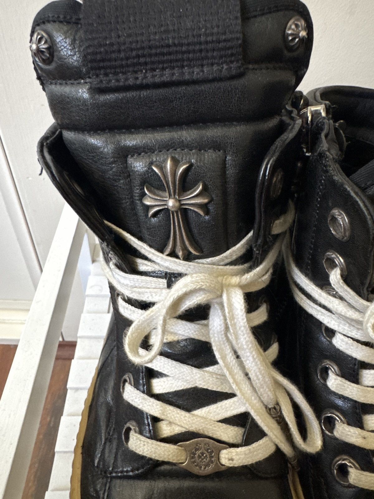 Chrome Hearts × Rick Owens Rick Owens Chrome Hearts Short-Tongue Staple Geodunks Size US 10 / EU 43 - 16 Thumbnail