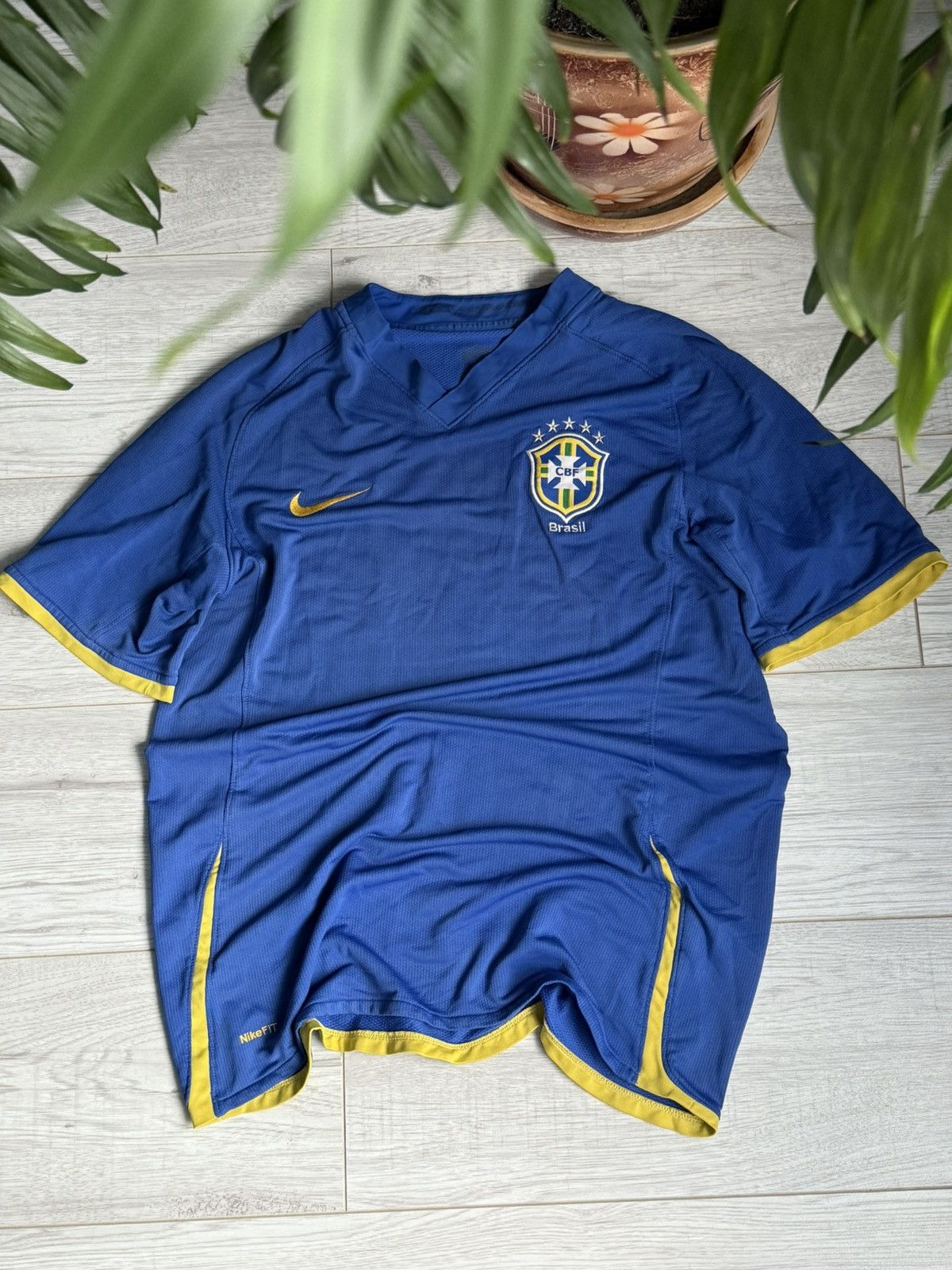 Nike × Vintage 🇧🇷 Vintage Nike Brazil Soccer Jersey 2008 shirt Size US L / EU 52-54 / 3 - 3 Thumbnail
