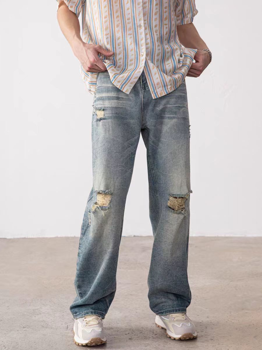 Japanese Brand × Vintage Hip hop vintage washed and distressed ripped jeans Size US 30 / EU 46 - 4 Thumbnail