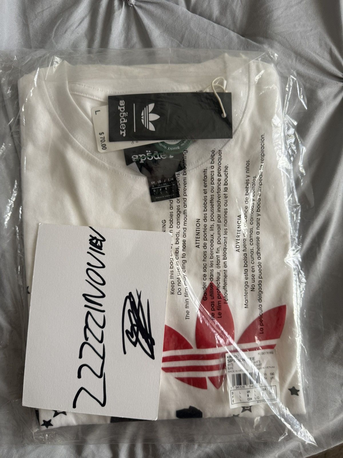 Sp5der Adidas x Sp5der “I Love Sp5der” Tee — Size L — DS Size US L / EU 52-54 / 3 - 3 Thumbnail