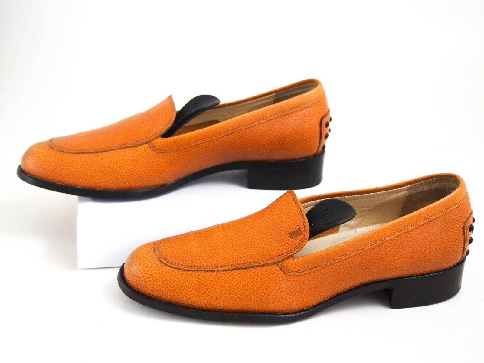 Tod's Tod's Loafers Orange Leather Womens EU 37.5 US 7.5 Size US 7.5 / IT 37.5 - 4 Thumbnail