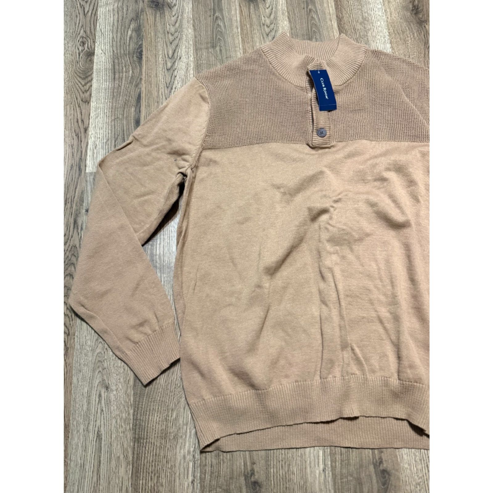 Club Room VINTAGE would not apply here; based on rules, keep as: Club Room Sweater Men's XL Mocha Brown V-Neck Pullover 3/4 Button NWT Size US XL / EU 56 / 4 - 3 Thumbnail