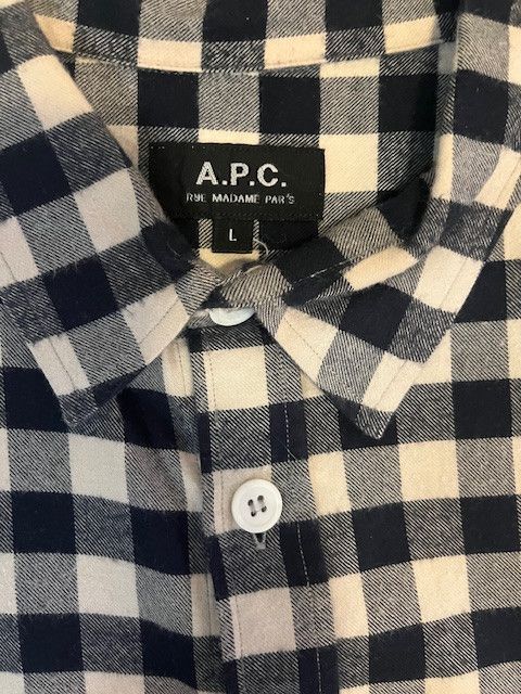A.P.C. APC Checkered Flannel Button Up Size US L / EU 52-54 / 3 - 3 Thumbnail