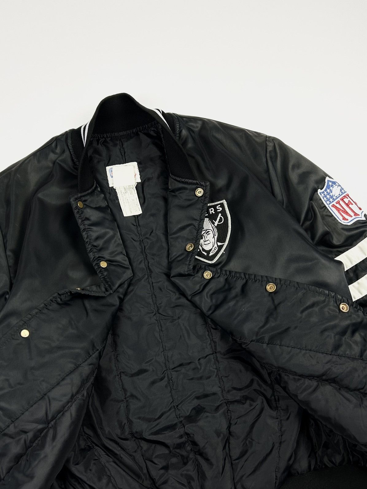 NFL Vintage Raiders Varsity NFL 90s Bomber Jacket Size US XL / EU 56 / 4 - 9 Thumbnail