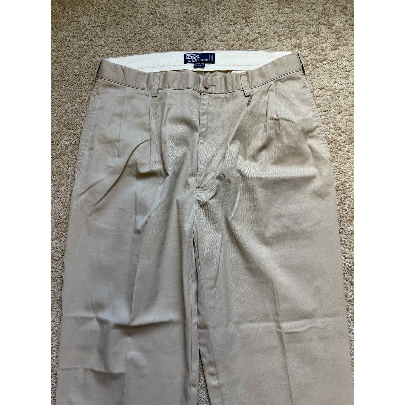 Polo Ralph Lauren Polo by Ralph Lauren Hammond Chino Trouser Pants Beige Size US 36 / EU 52 - 3 Thumbnail