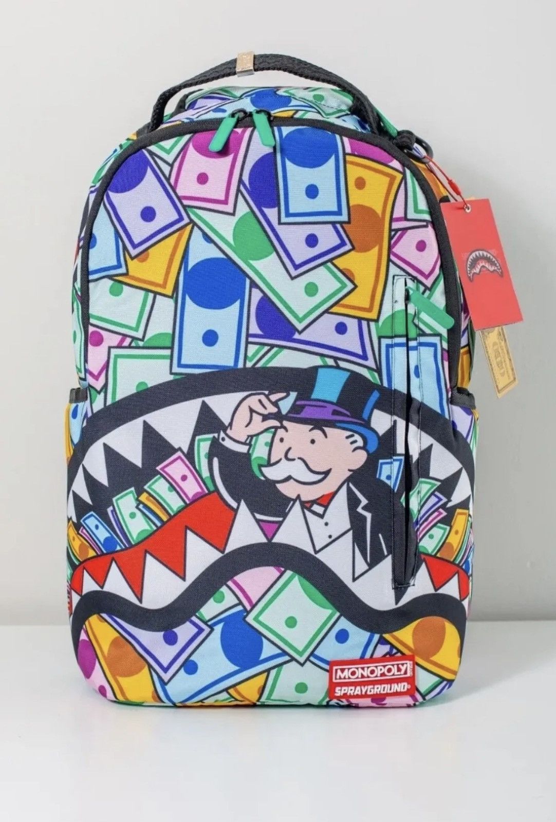 image of Sprayground Monopoly Wall Street Backpack in White, Men's