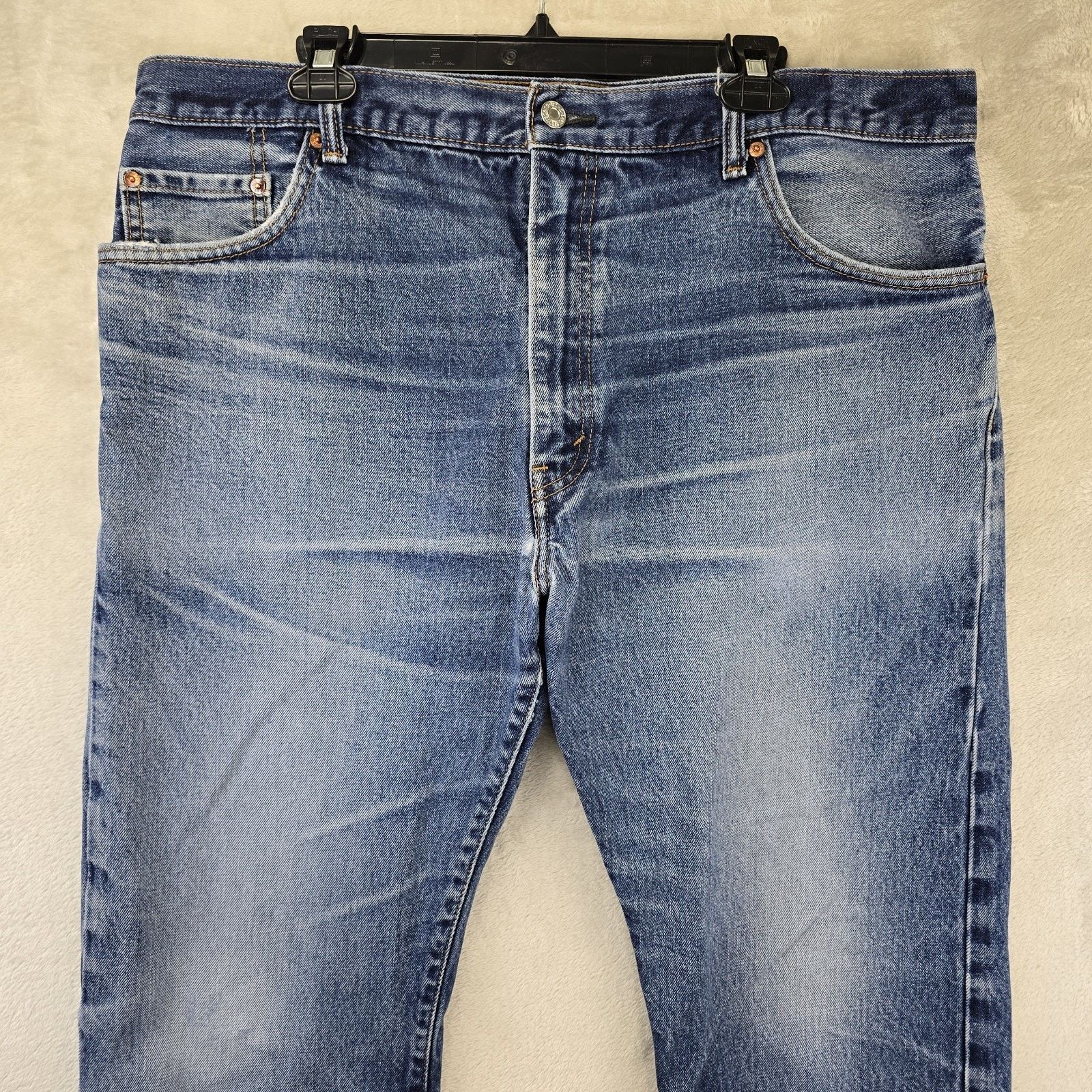 Levi's Levis 505 Jeans 40x30 Faded Whiskers Baggy Y2K Distressed Size US 40 / EU 56 - 2 Thumbnail