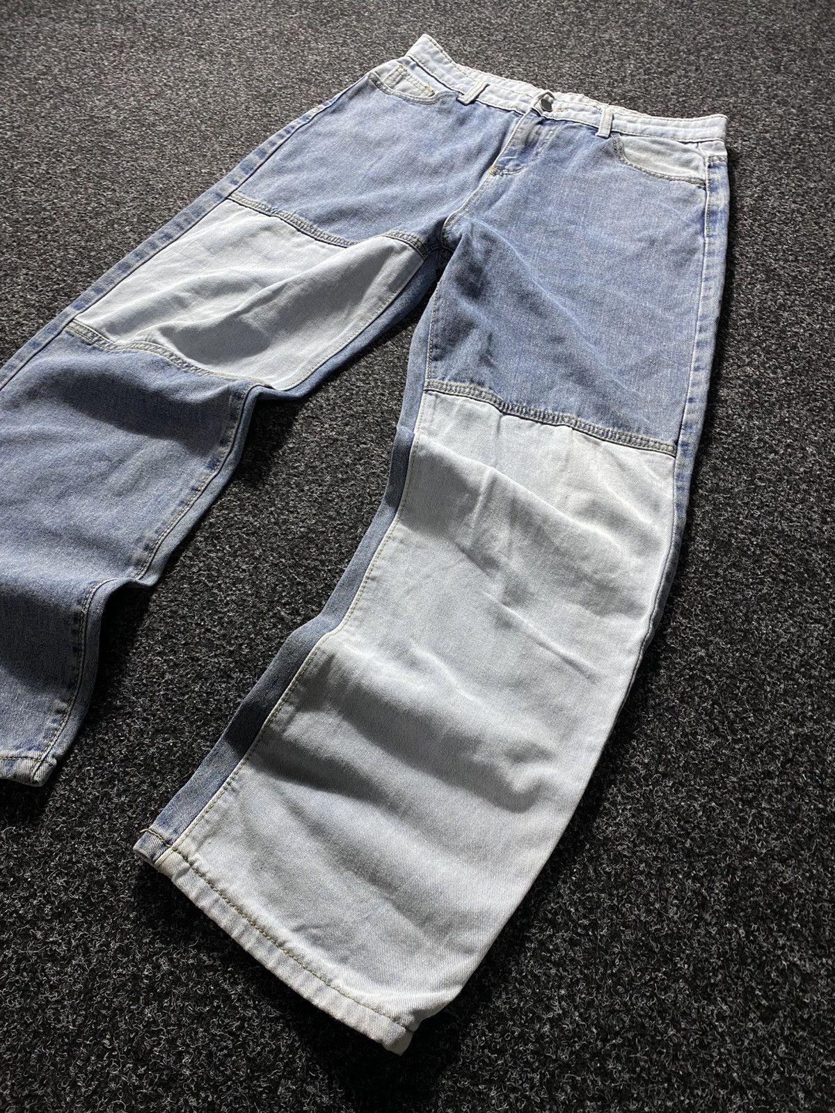 If Six Was Nine × Japanese Brand × Vintage Vintage 90s Y2K Patchwork Jeans baggy pants Size 31" - 3 Thumbnail