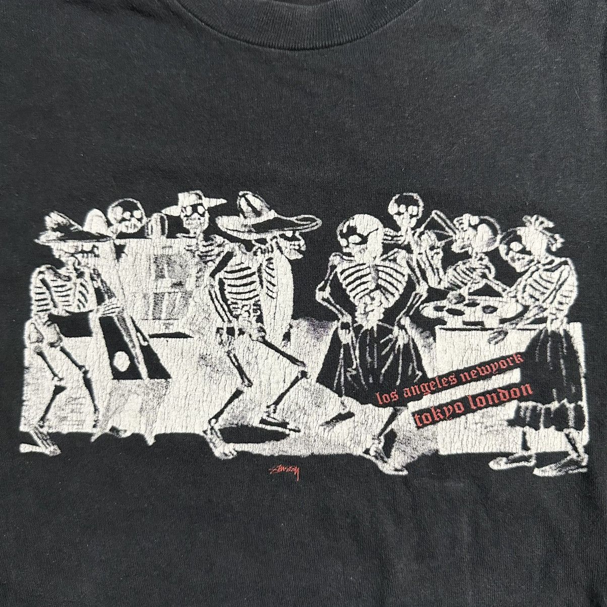 Stussy VINTAGE STUSSY SKELETONS GRAPHIC Size US M / EU 48-50 / 2 - 2 Thumbnail