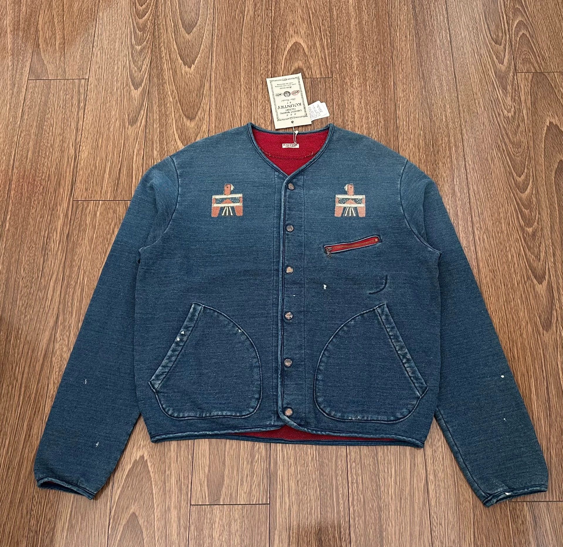 Kapital Kountry KAPITAL KOUNTRY embroidered paint-washed jacket Size L / US 10 / IT 46 - 1 Thumbnail