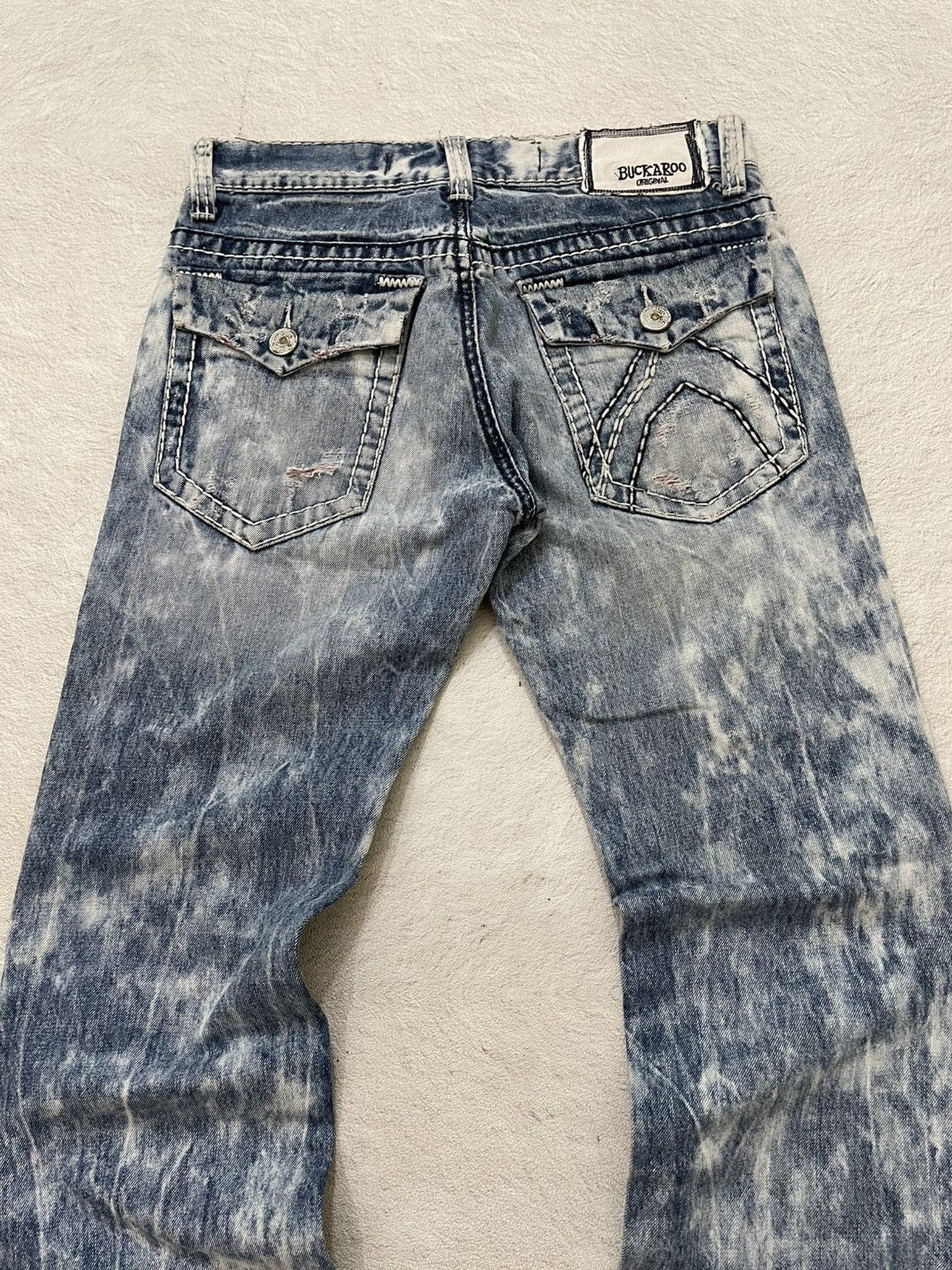 If Six Was Nine 2000s Buckaro Acid Wash Denim Ripped Jeans Distressed Lgb If Size US 31 - 9 Thumbnail