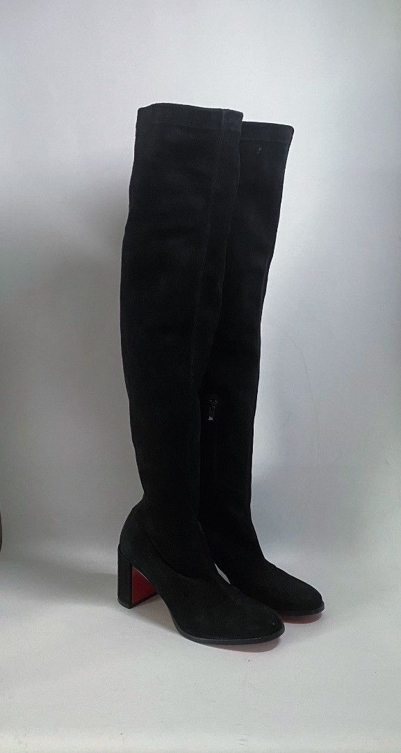 Christian Louboutin Christian Louboutin Stretchadoxa Botta Alta Suede Boots 37 Size US 7 / IT 37 - 4 Thumbnail